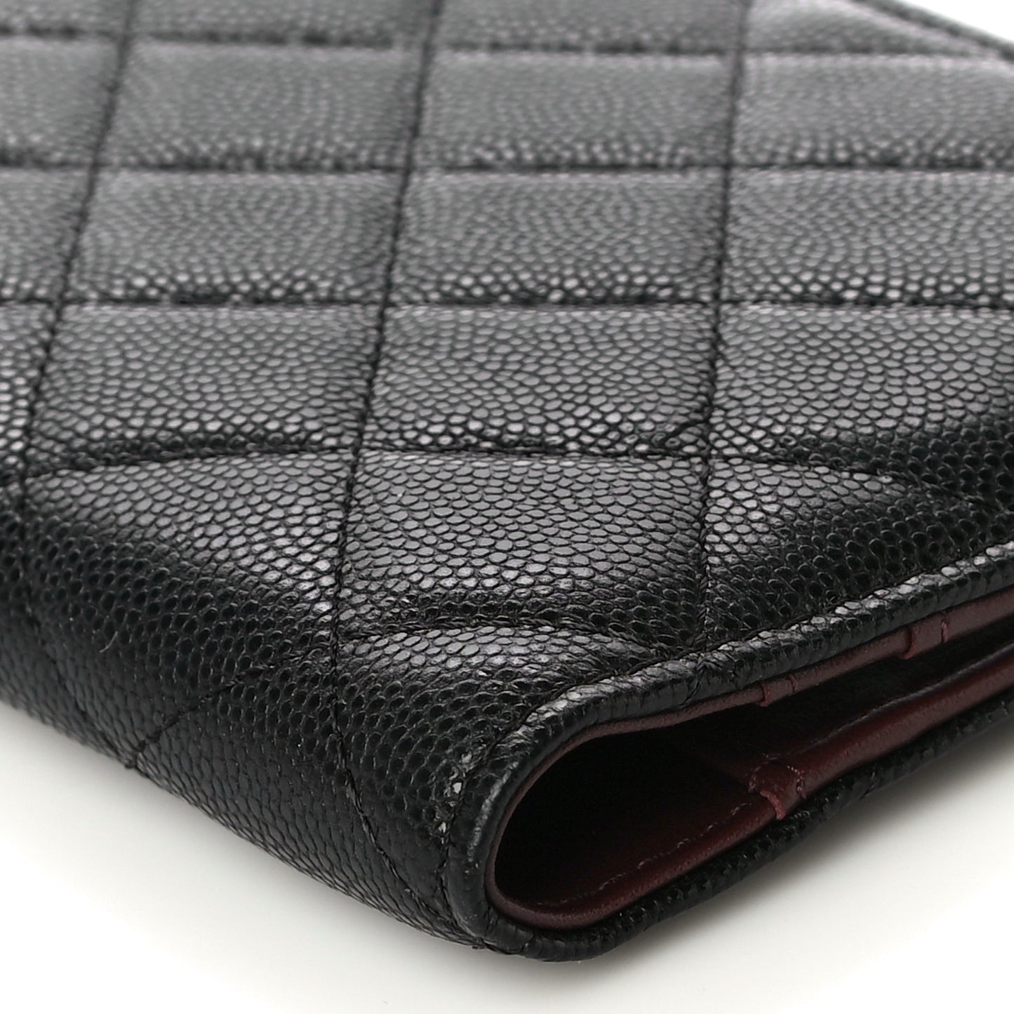 Caviar Quilted Medium Agenda Cover Black