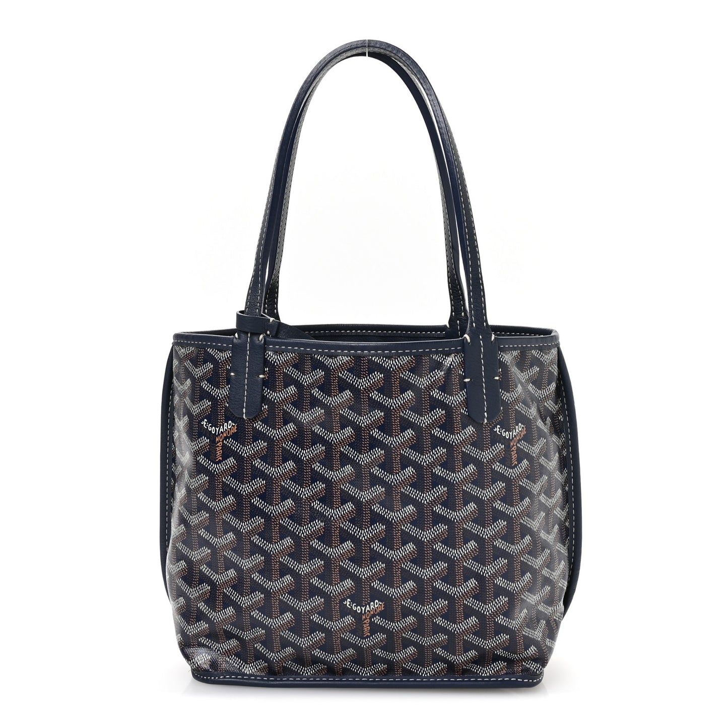 Goyardine Reversible Mini Anjou Navy