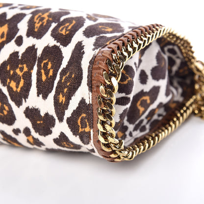 Stella McCartney Linen Leopard Falabella Fold Over Tote Fawn 13 of 13