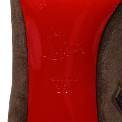 Christian Louboutin Suede Ankle Boots 38 Brown 6 of 7