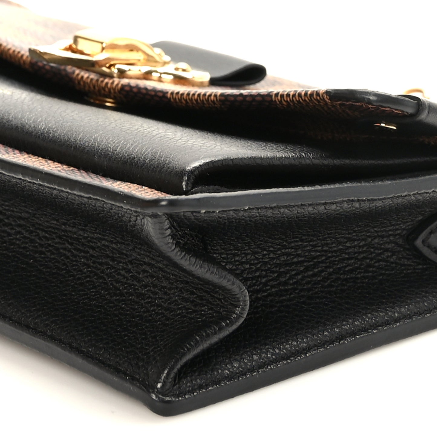 Damier Ebene Vavin Chain Wallet Black