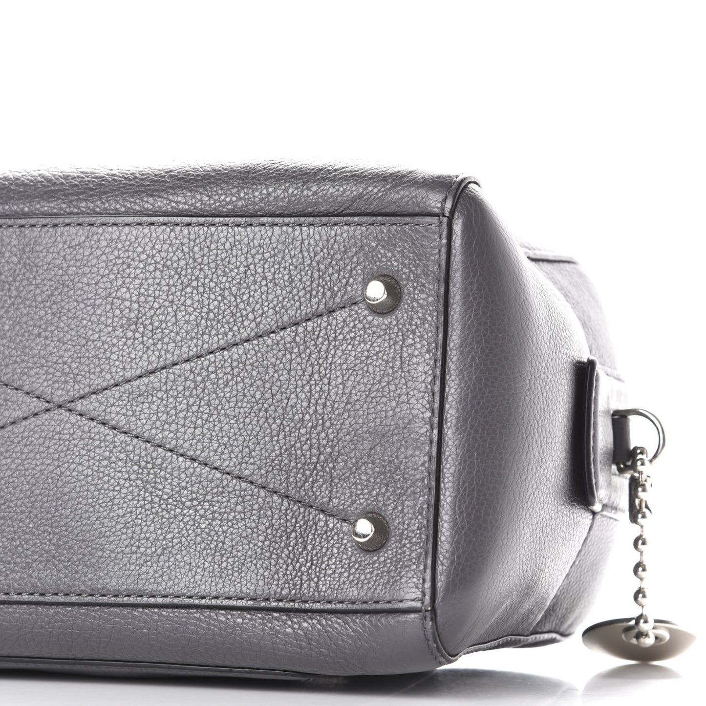Calfskin Recruit Bauletto Satchel Tote Bag Grey