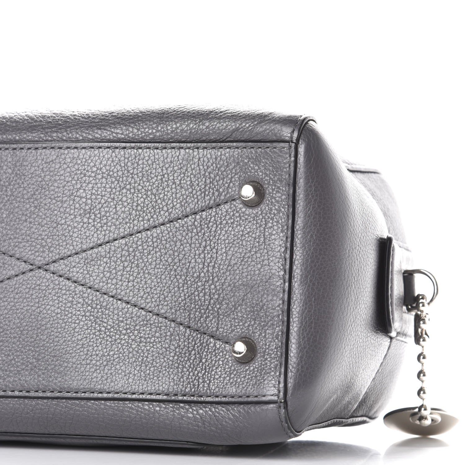 Marc Jacobs Calfskin Recruit Bauletto Satchel Tote Bag Grey 7 of 12