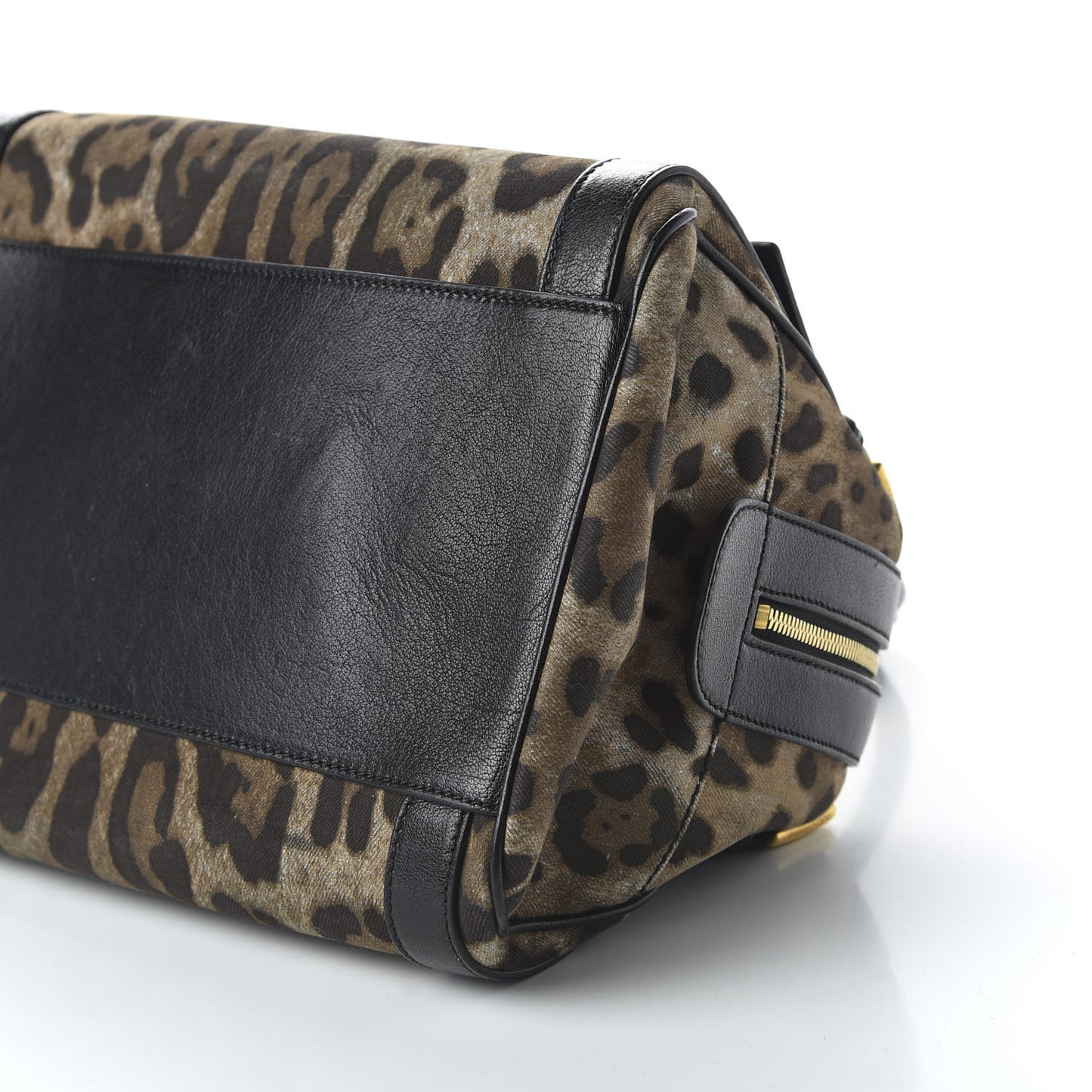 Canvas Leopard Print Miss Easy Way Satchel Black