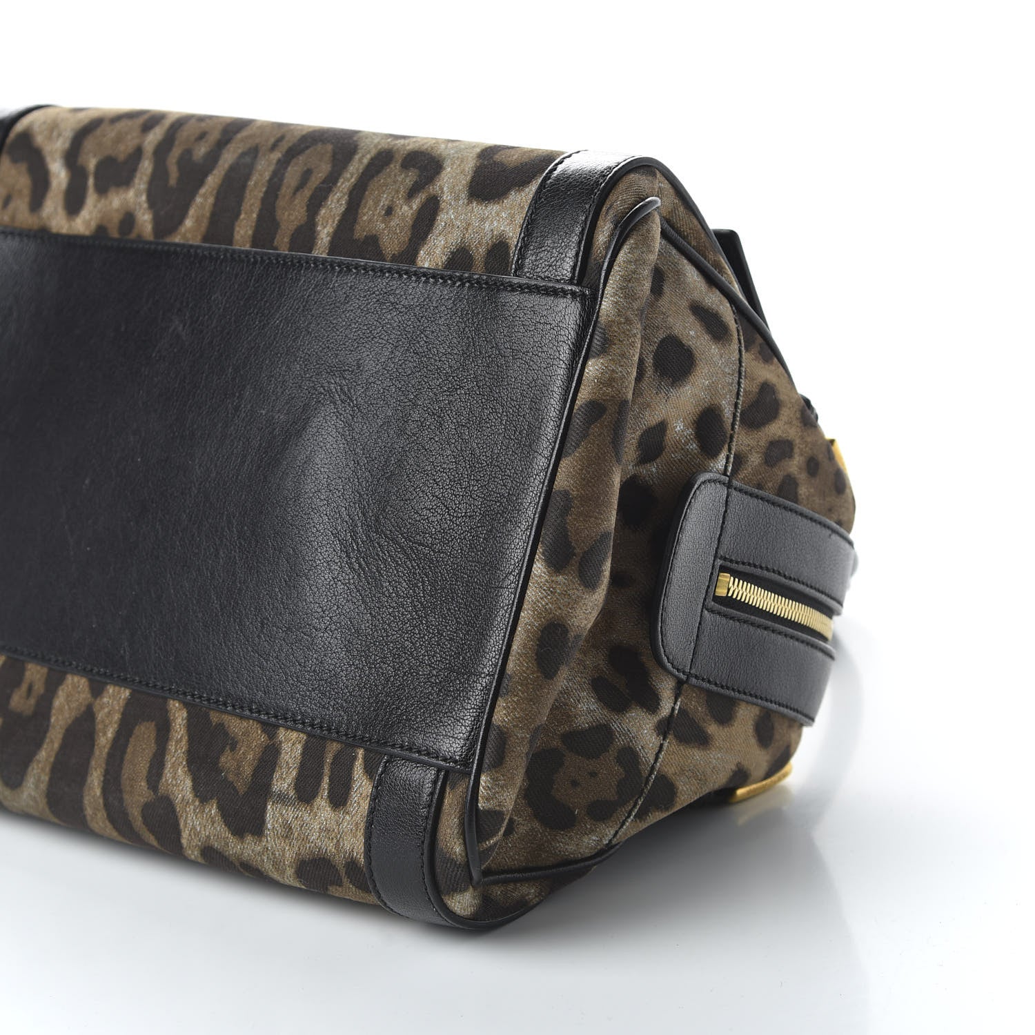 Dolce & Gabbana Canvas Leopard Print Miss Easy Way Satchel Black 7 of 9