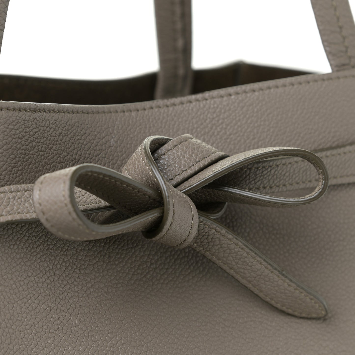 Soft Grained Calfskin Medium Belt Cabas Phantom Taupe