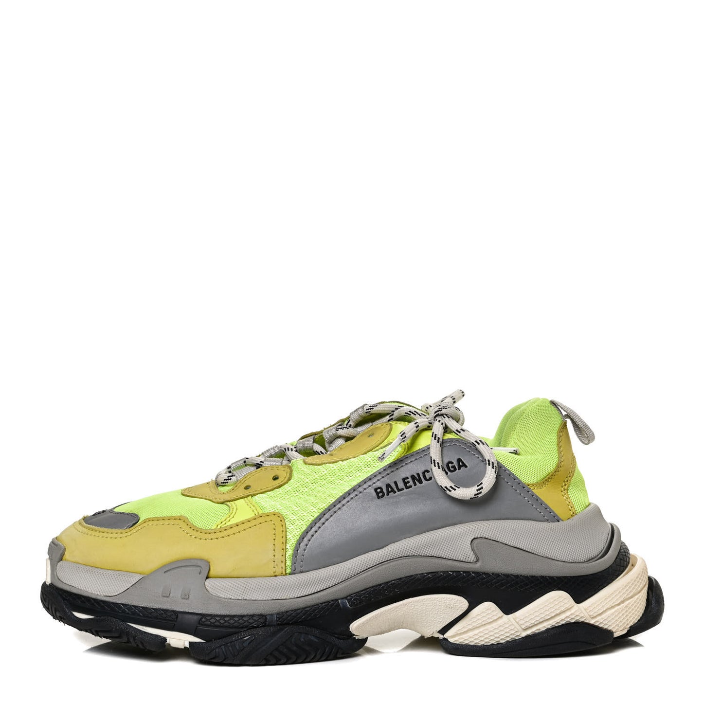 Mesh Nubuck Mens Triple S Sneakers 43 Jaune Fluo