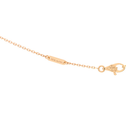 Van Cleef & Arpels 18K Yellow Gold Mother of Pearl Sweet Alhambra Butterfly Pendant Necklace 5 of 7