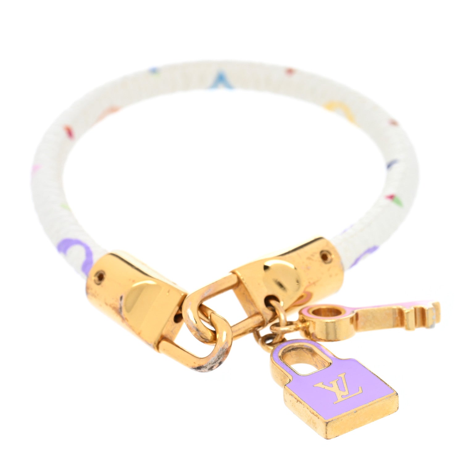 Louis Vuitton Monogram Multicolor Luck It Bracelet 17 White 1 of 5