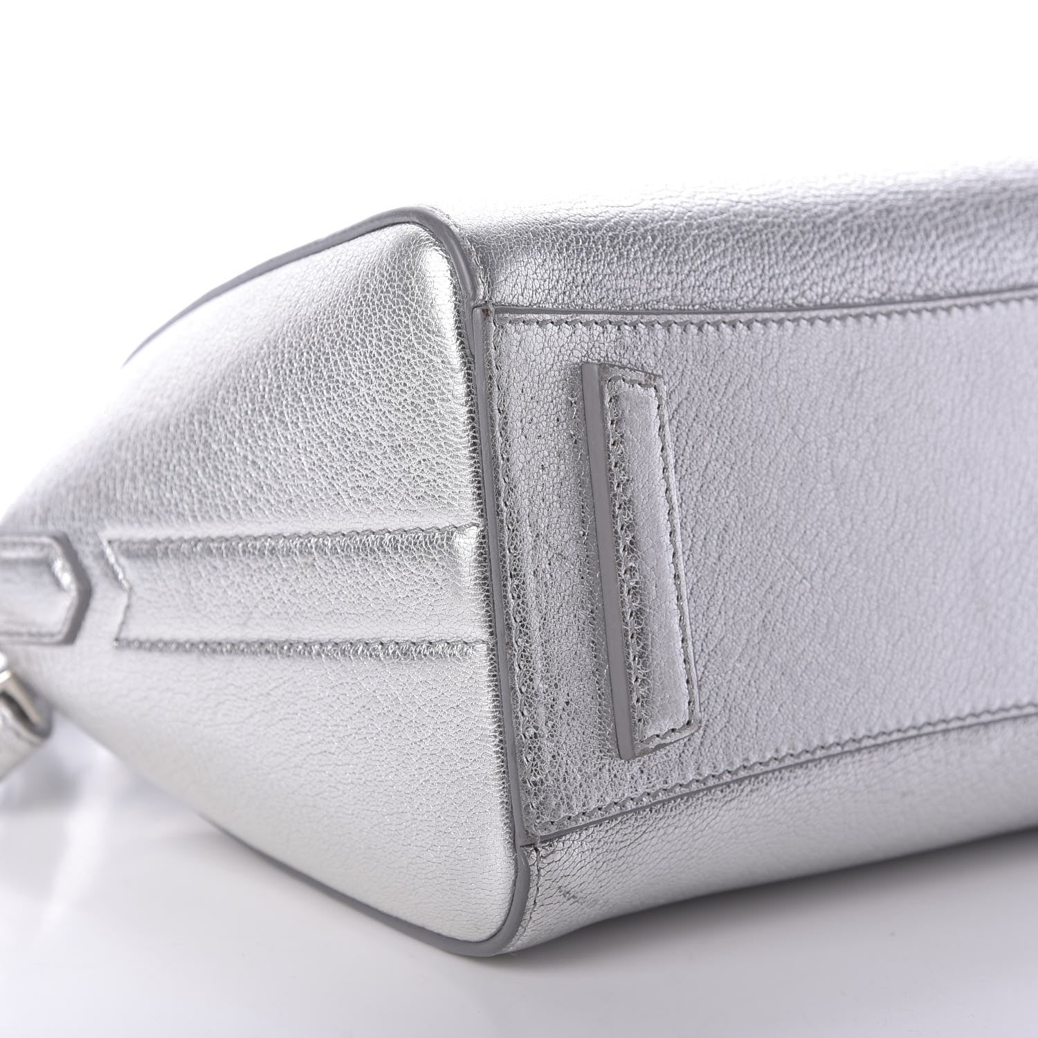 Givenchy Metallic Sugar Goatskin Mini Antigona Silver 6 of 11