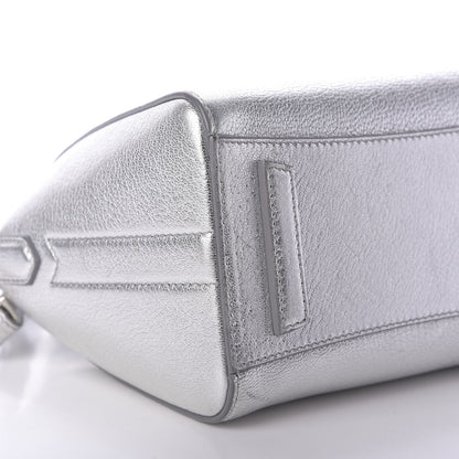 Givenchy Metallic Sugar Goatskin Mini Antigona Silver 6 of 11