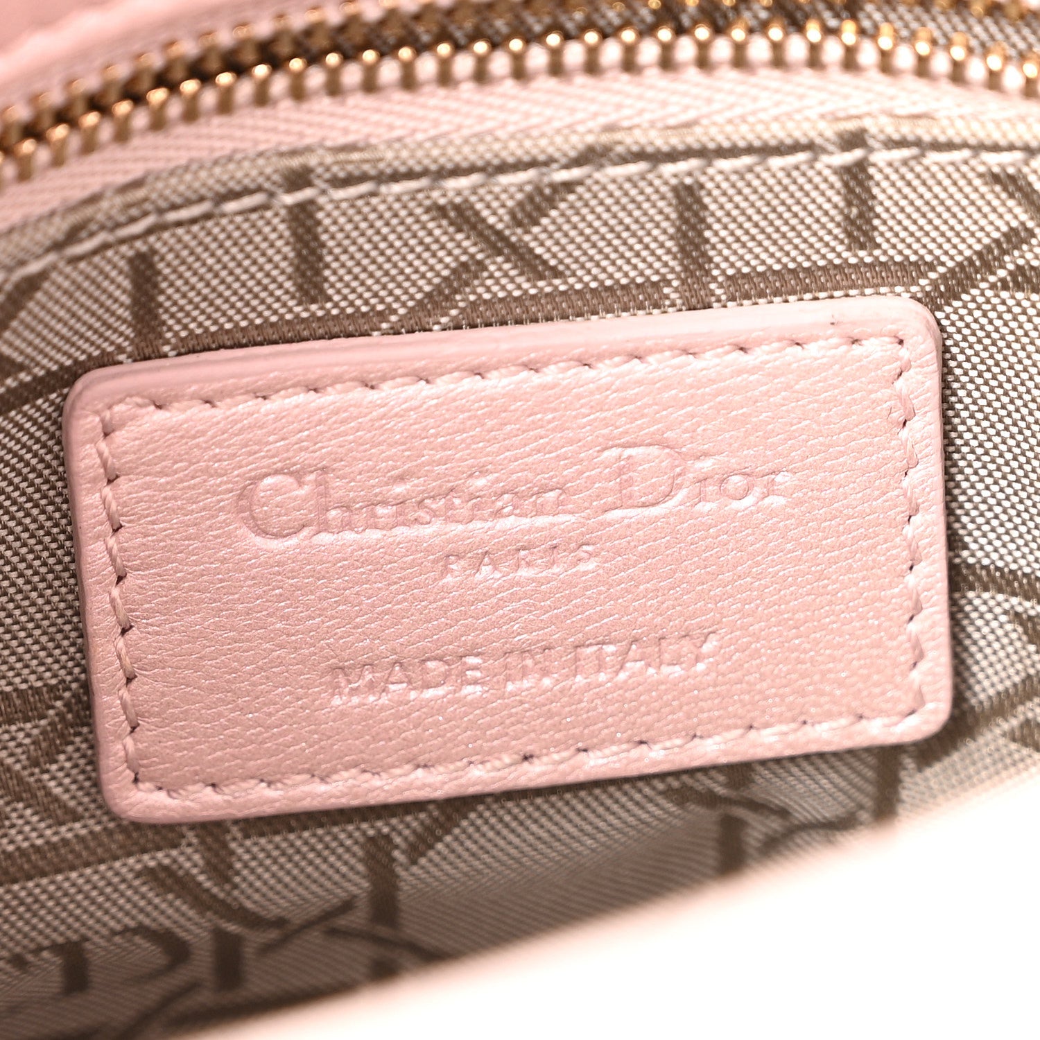 Christian Dior Metallic Lambskin Cannage Mini Lady Dior Lotus 6 of 13