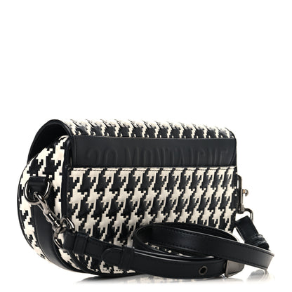 Christian Dior Box Calfskin Houndstooth Quilted East West Bobby Bag Black White 2 of 8