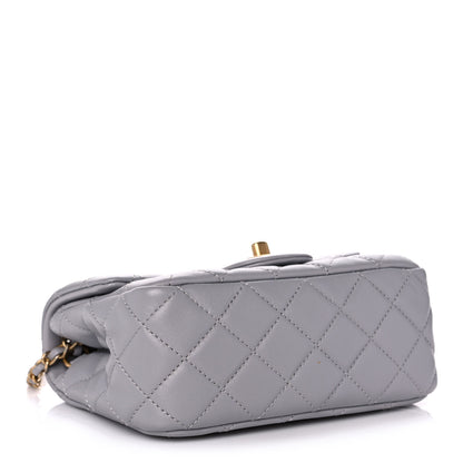 Chanel Lambskin Quilted Mini Pearl Crush Flap Light Grey 4 of 12