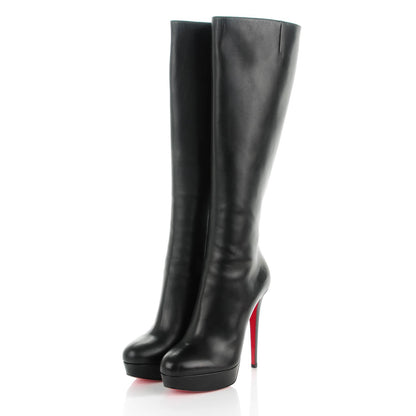 Christian Louboutin Calfskin Bianca Botta 140 Knee Boots 41 Black 3 of 7