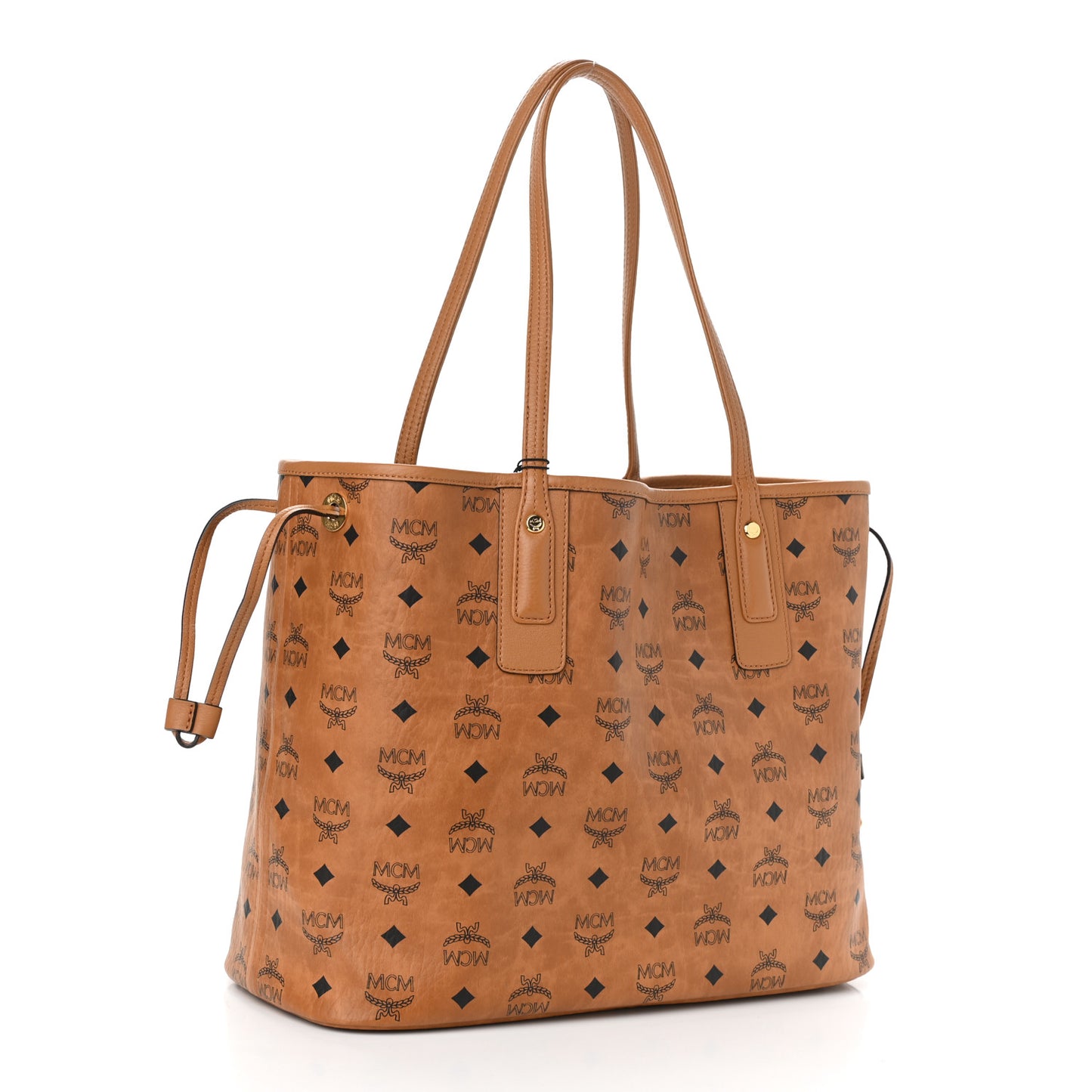 Visetos Medium Liz Reversible Shopper Tote Cognac