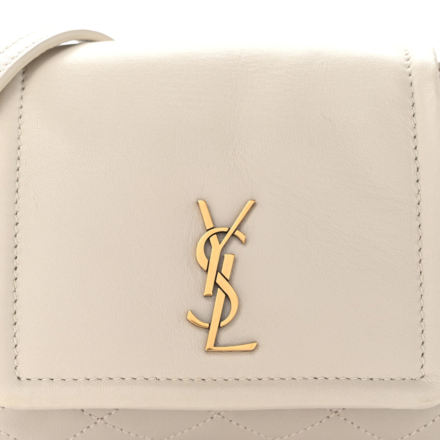 Lambskin Quilted Monogram Mini Nolita Crema Soft