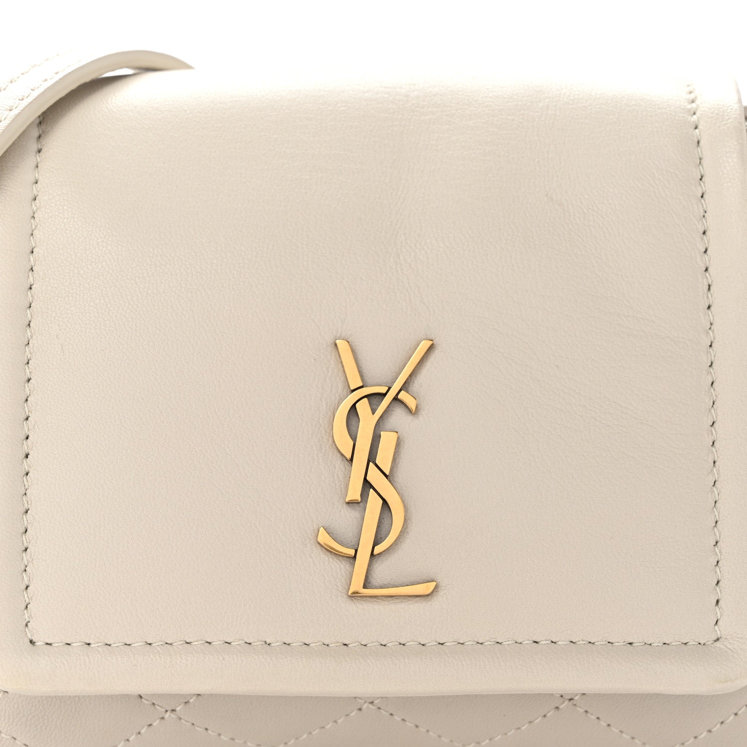 Saint Laurent Lambskin Quilted Monogram Mini Nolita Crema Soft 8 of 11