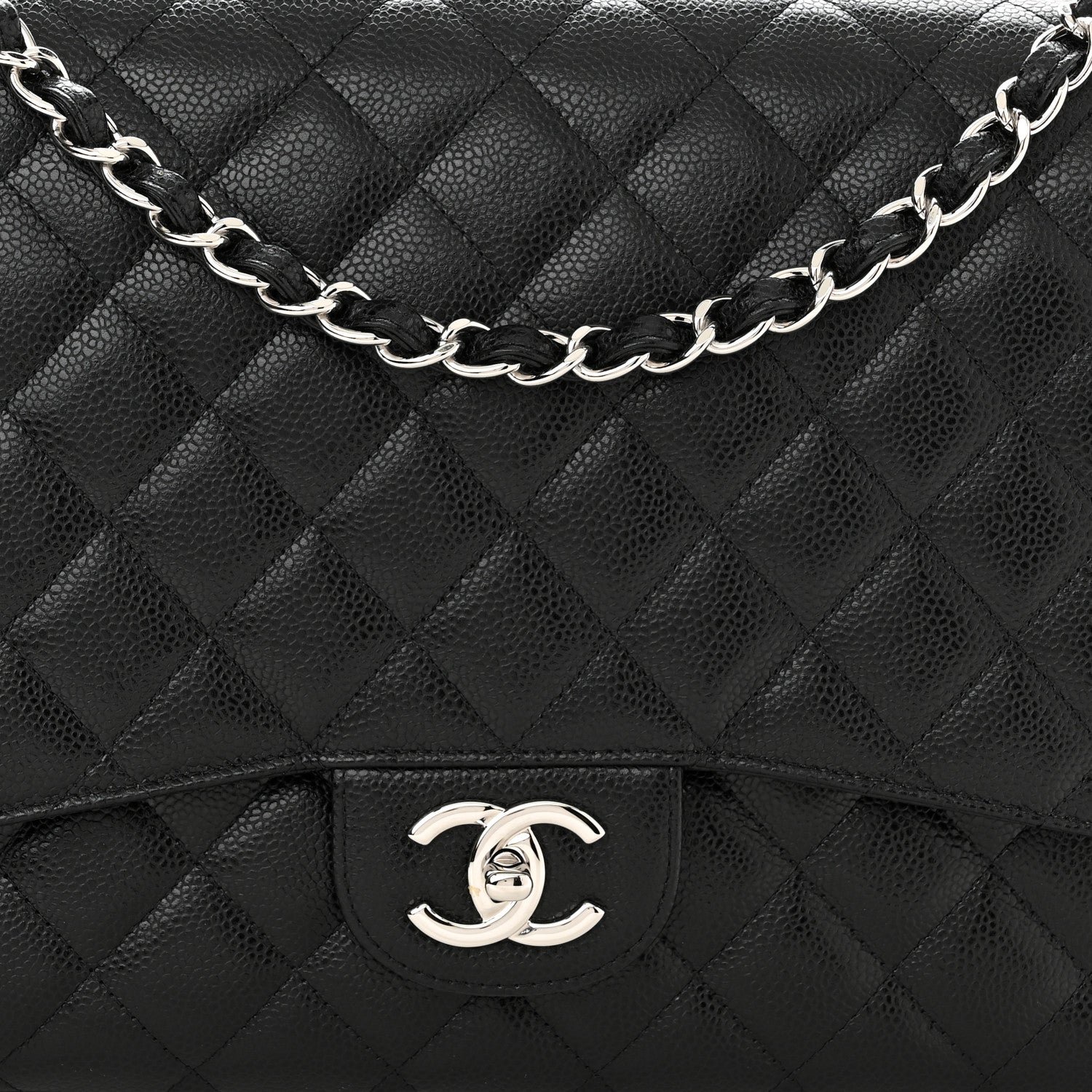 Chanel Caviar Quilted Maxi Double Flap Black 8 of 10