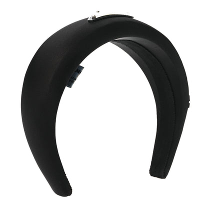 Prada Re-Nylon Metal Triangle Logo Headband Black 3 of 6