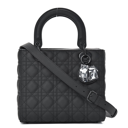 Christian Dior Ultra Matte Calfskin Cannage Medium Lady Dior Black 1 of 16