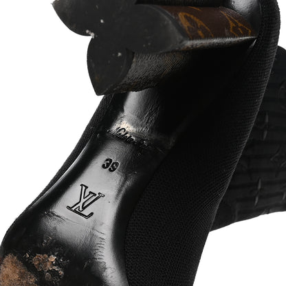 Louis Vuitton Monogram Stretch Fabric Silhouette Ankle Boots 39 Black 7 of 7