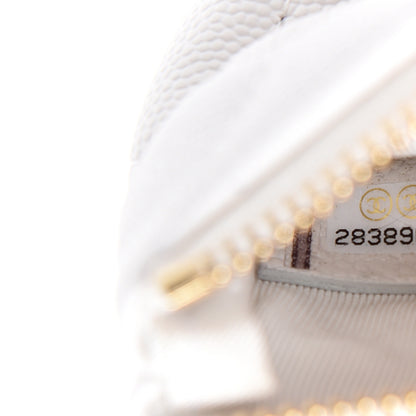 Chanel Caviar Quilted Small Cosmetic Case White 6 of 7