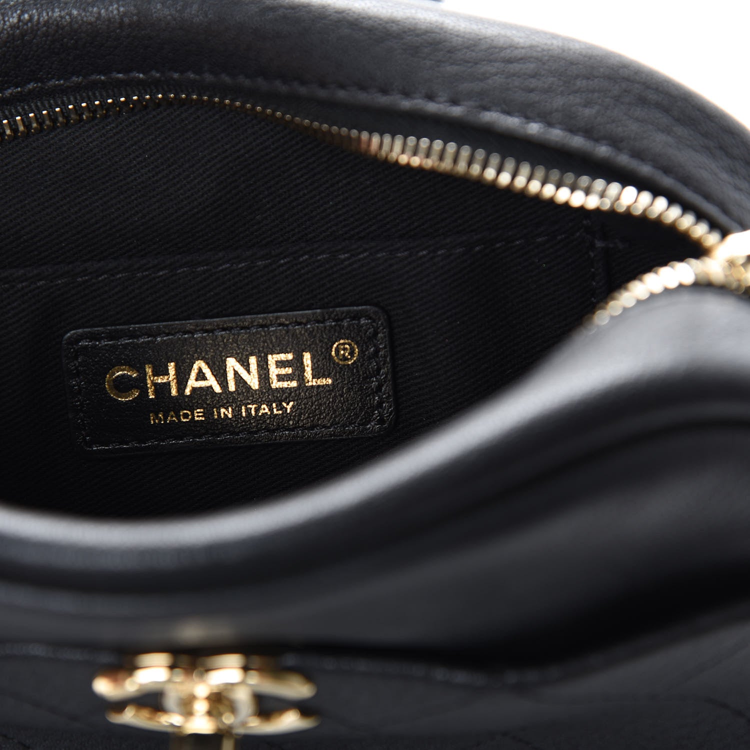 Chanel Goatskin Quilted Small Casual Trip Camera Case Black 8 of 15