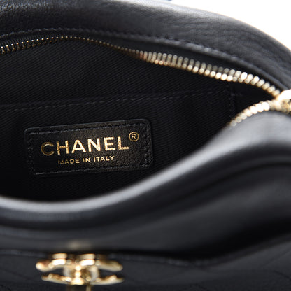 Chanel Goatskin Quilted Small Casual Trip Camera Case Black 8 of 15