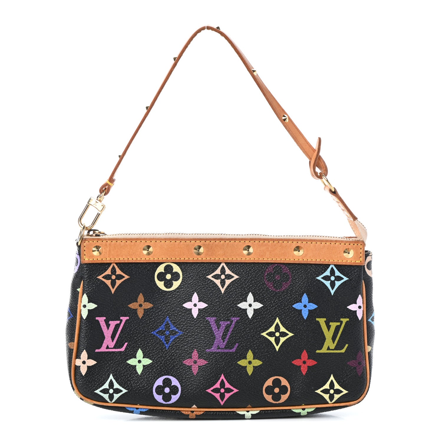 Louis Vuitton Monogram Multicolor Pochette Accessories Black 1 of 9