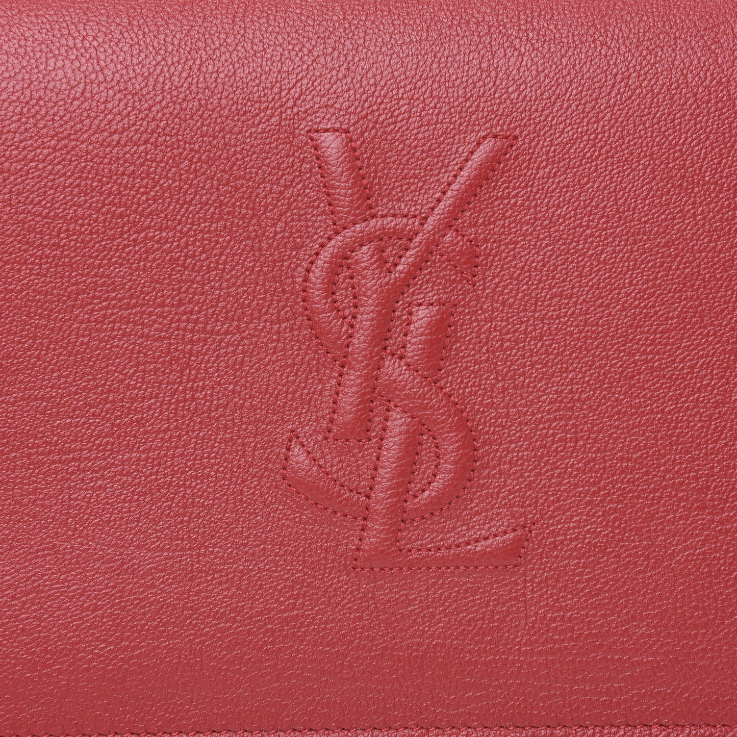 Calfskin Belle de Jour Chain Clutch Rouge Orient