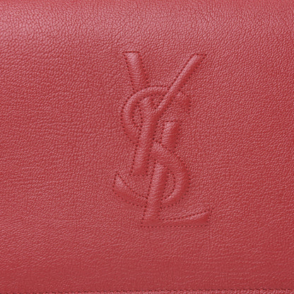 Saint Laurent Calfskin Belle de Jour Chain Clutch Rouge Orient 9 of 10