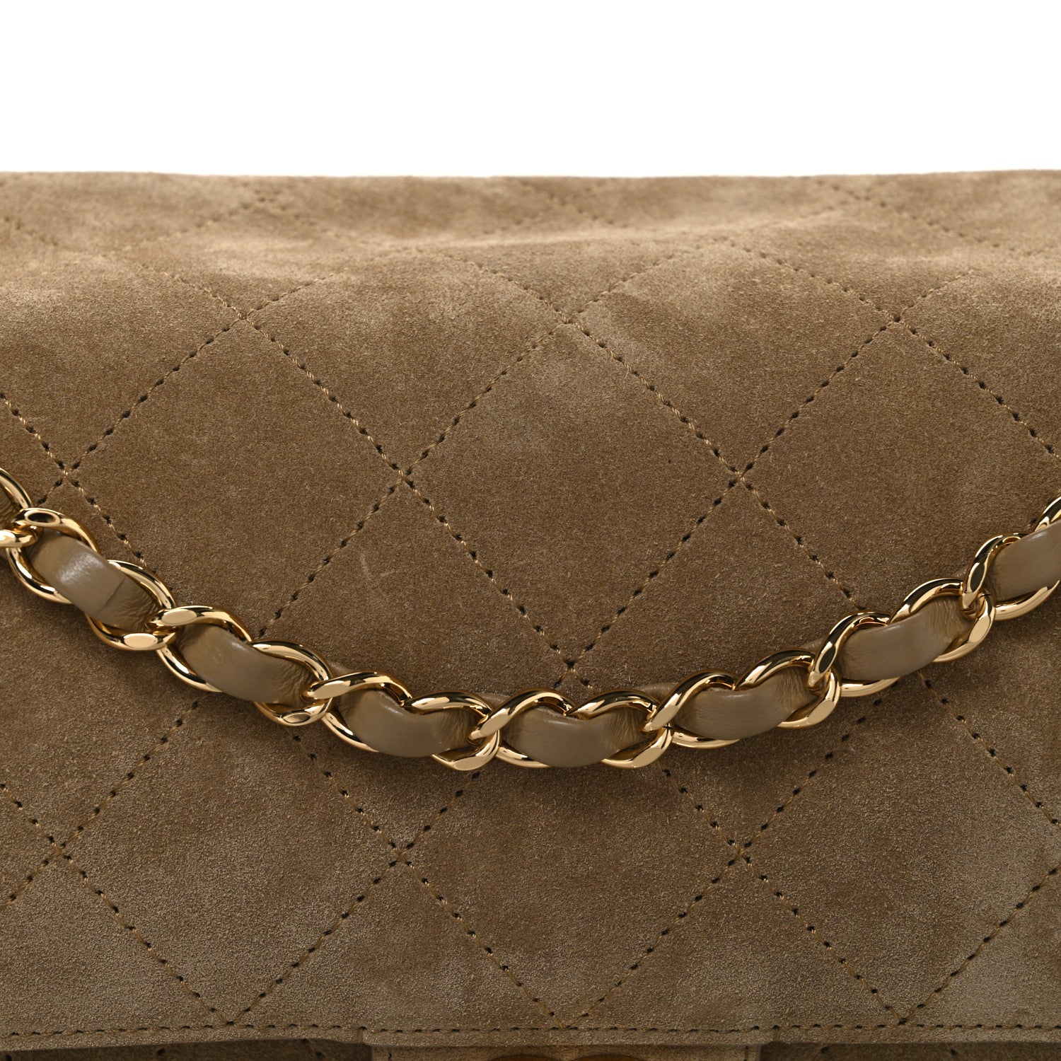 Chanel Suede Calfskin Small Souplissimo Maxi Flap Dark Beige 8 of 11