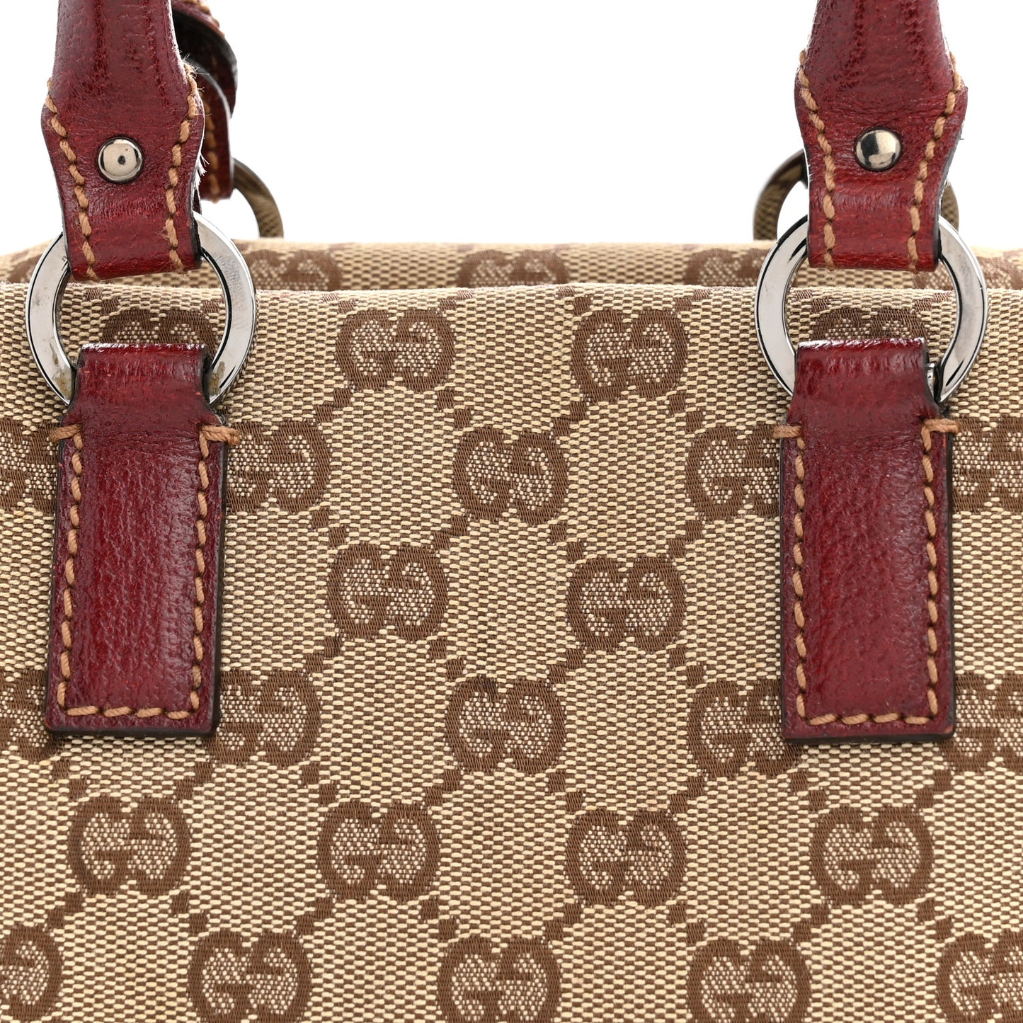 Monogram Mini Boston Handbag Red