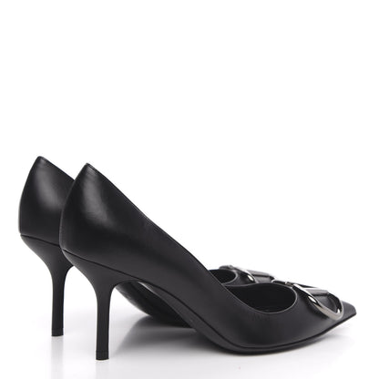 Valentino Garavani Calfskin Vlogo Signature 80mm Pumps 37.5 Black 4 of 8