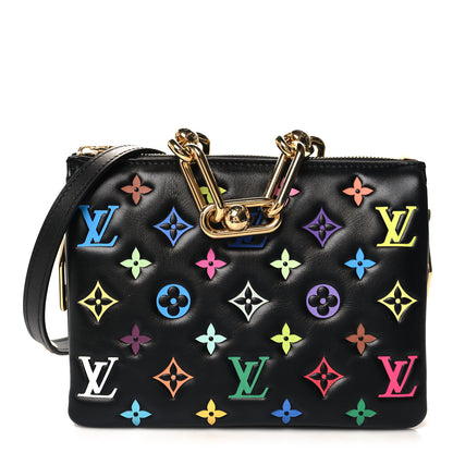 Louis Vuitton LV X TM Lambskin Embossed Monogram Coussin BB Black Multicolor 1 of 12