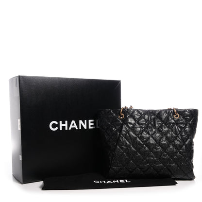 Chanel Glazed Caviar Large Coco Pleats Tote Black 8 of 8
