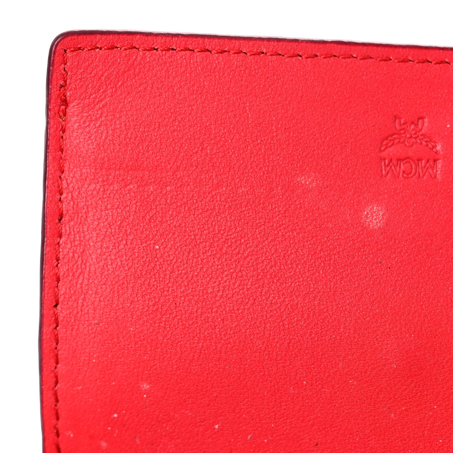 MCM Visetos Patricia Card Case Cognac Red 11 of 16