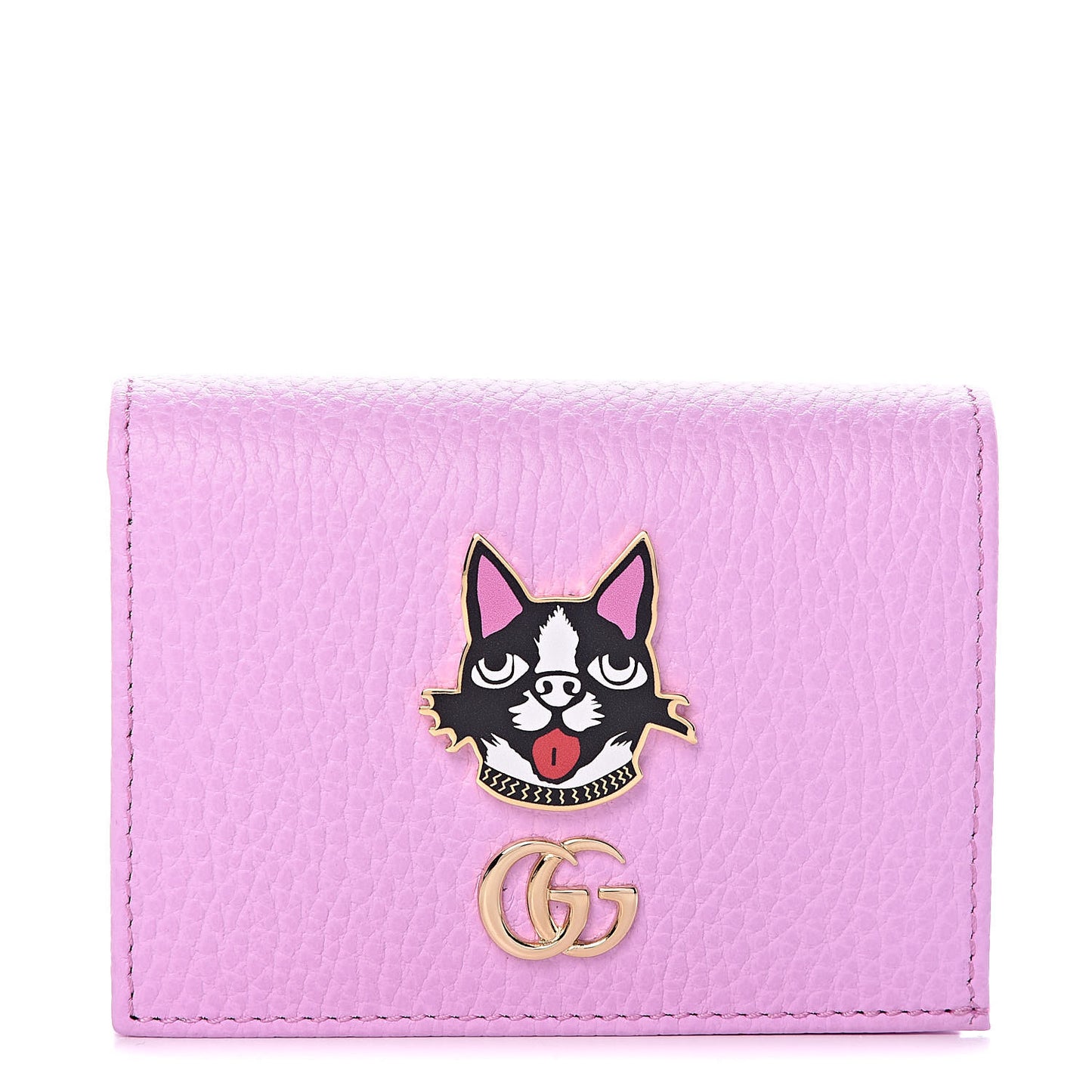 Dollar Calfskin Bosco Card Case Wallet Malva
