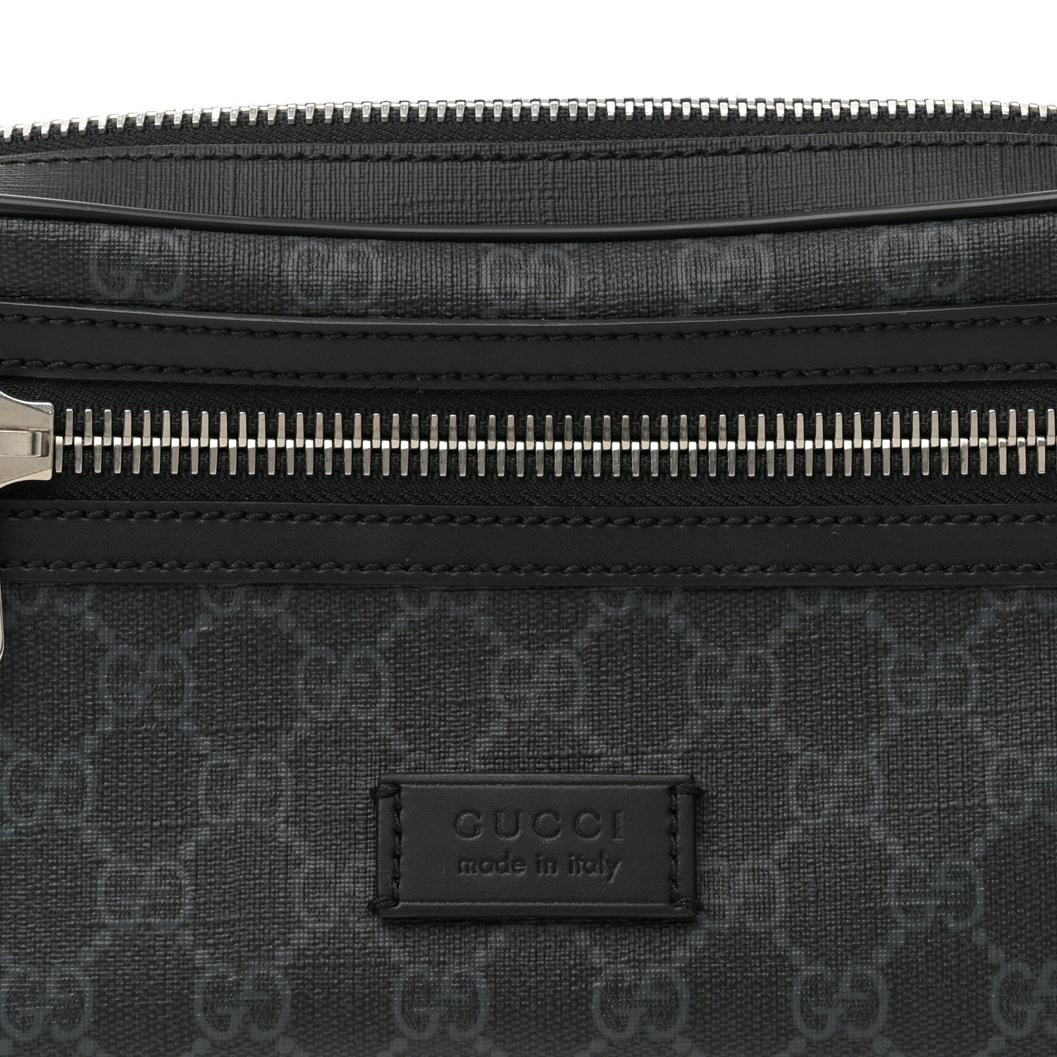 Gucci Soft GG Supreme Monogram Web Belt Bag Black Grey 8 of 12