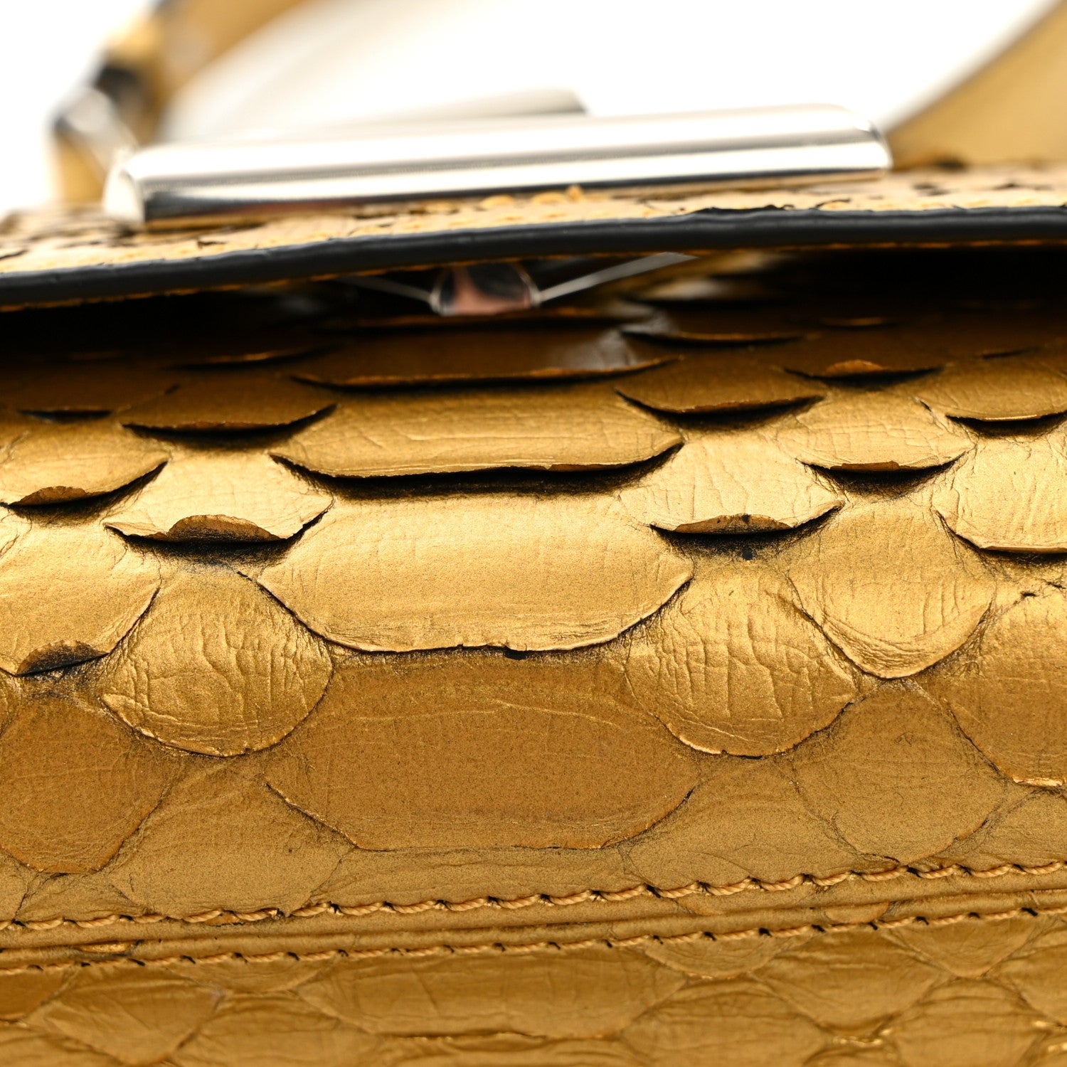 Louis Vuitton Metallic Snakeskin Twist Shoulder Bag PM Gold 11 of 11