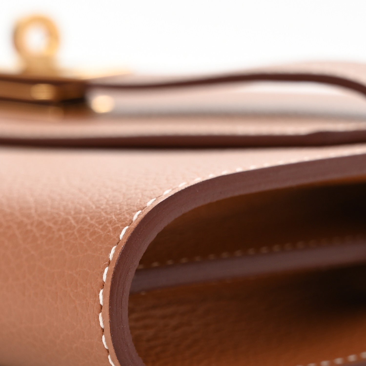 Hermes Evercolor Kelly Wallet To Go Gold 10 of 14