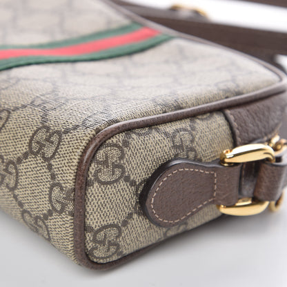 Gucci GG Supreme Monogram Web Mini Ophidia Shoulder Bag Brown 15 of 16