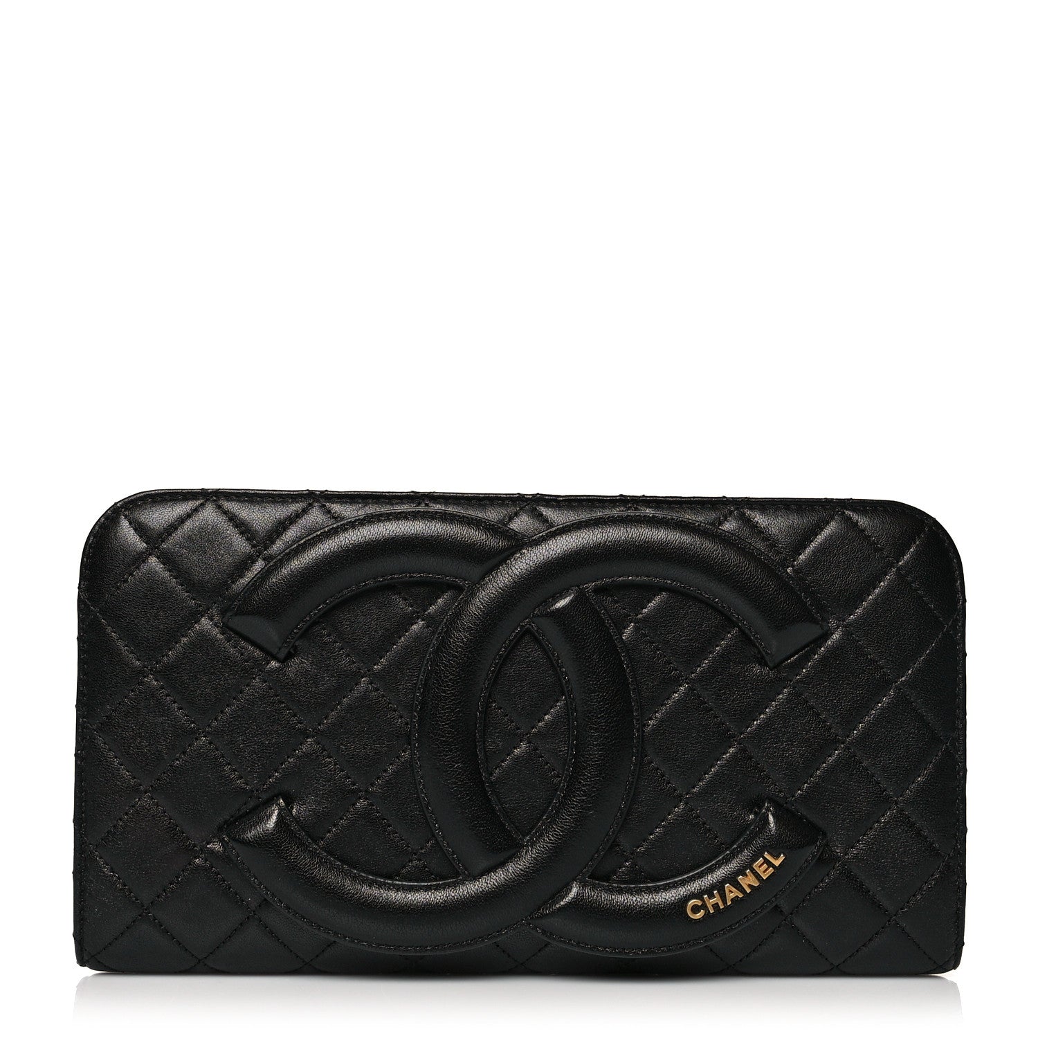 Chanel Lambskin Quilted Coco Midnight Clutch Black 1 of 10