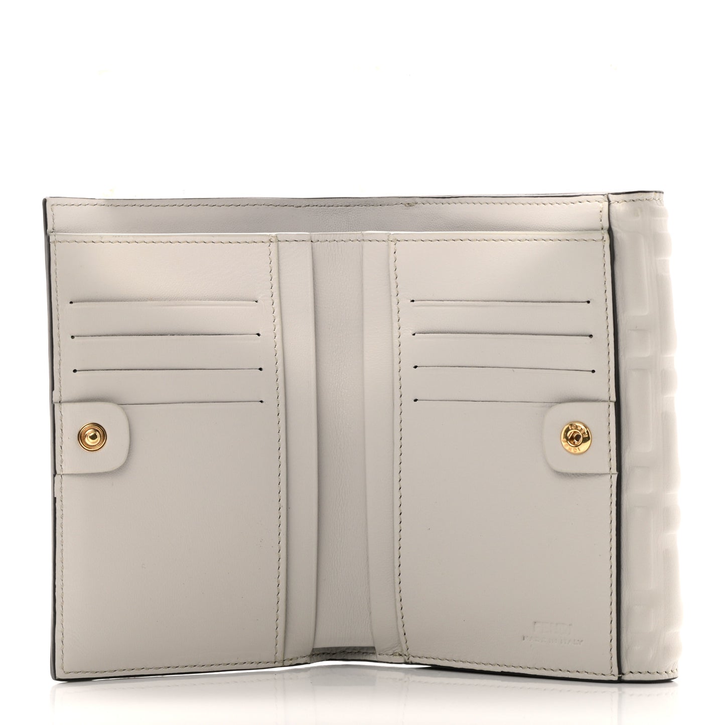 Nappa Matisse FF Embossed Medium Wallet Ghiaia