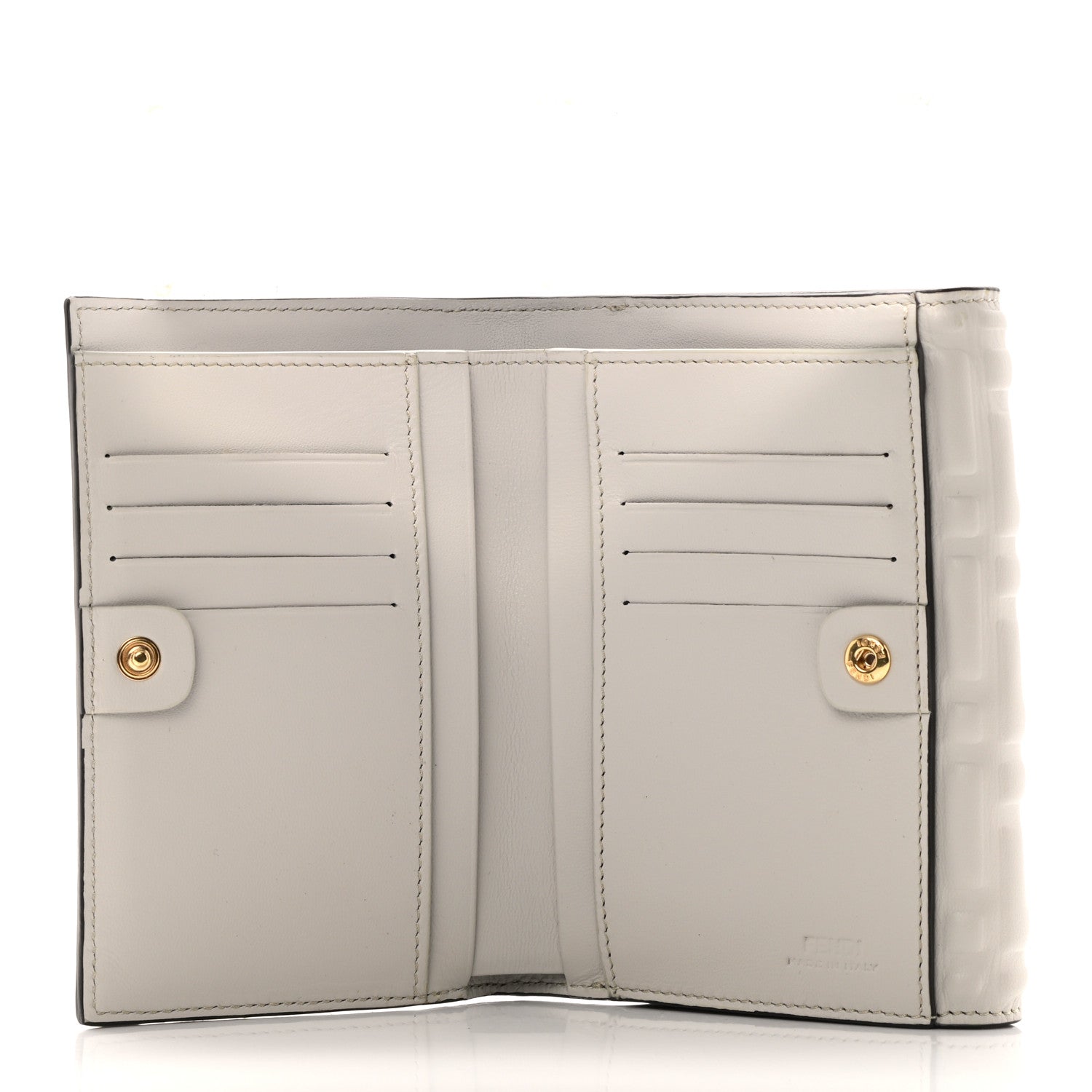 Fendi Nappa Matisse FF Embossed Medium Wallet Ghiaia 5 of 7