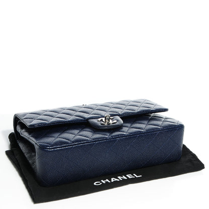 Chanel Caviar Quilted Medium Double Flap Navy 4 of 8