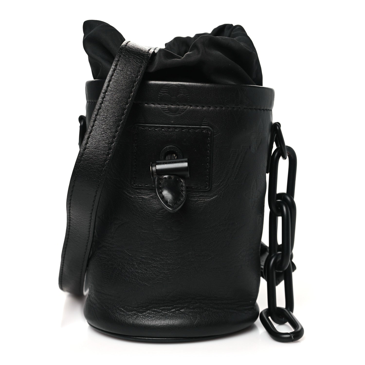 Louis Vuitton Shadow Monogram Chalk Nano Bag Black 1 of 9