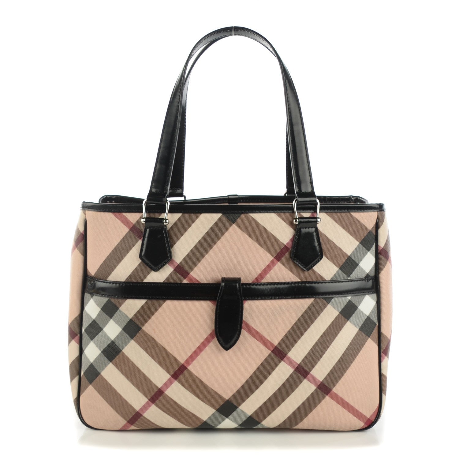 Burberry Nova Check Medium Tote Black 1 of 8