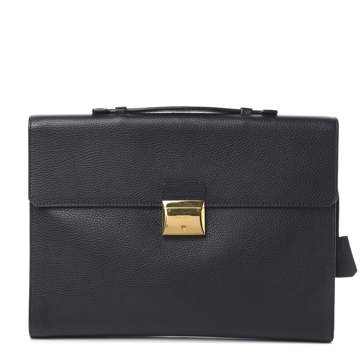 Tom Ford Grained Calfskin Briefcase Black 1 of 9